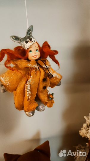 Ватные елочные игрушки