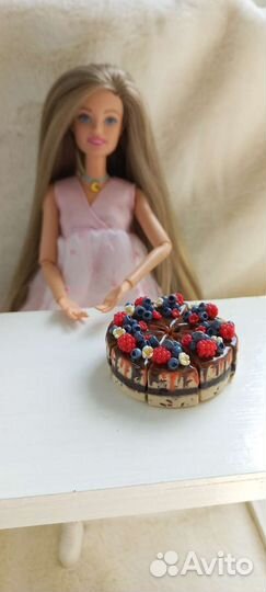 Миниатюрные тортики для кукол из полтмерной глины