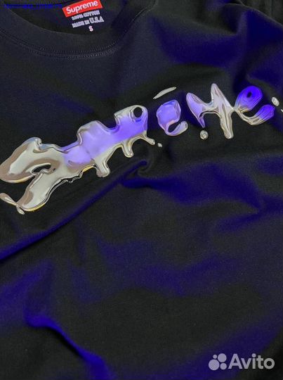 Футболка supreme FW18 liquid (ртуть) (Арт.64659)