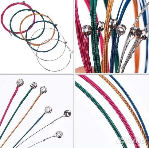 Струны цветные гитара электрогитара акустическая