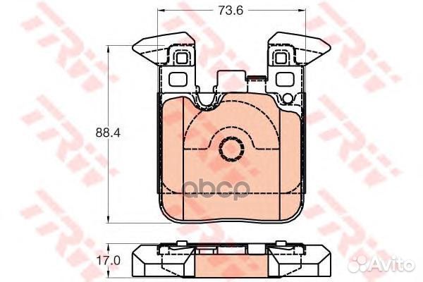 Колодки торм. задняя BMW F20/F21/F30/F31/F34 1