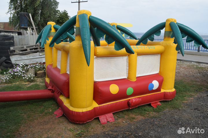 Надувной батут манеж пальмы (Вини и Пятачок)