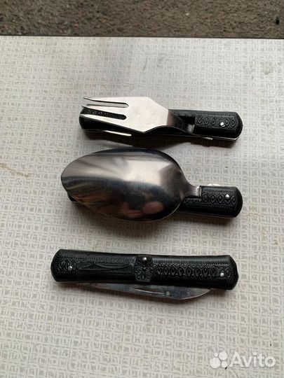 Туристический набор ложка вилка нож СССР