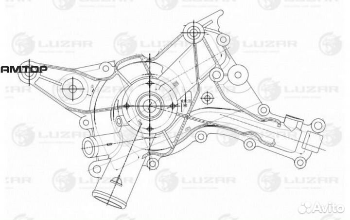 Luzar LWP15321 Насос водяной для а/м Mercedes-Benz