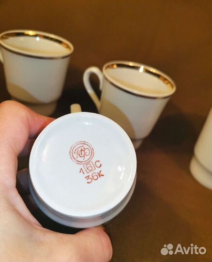 Набор новых фарфоровых кружек СССР