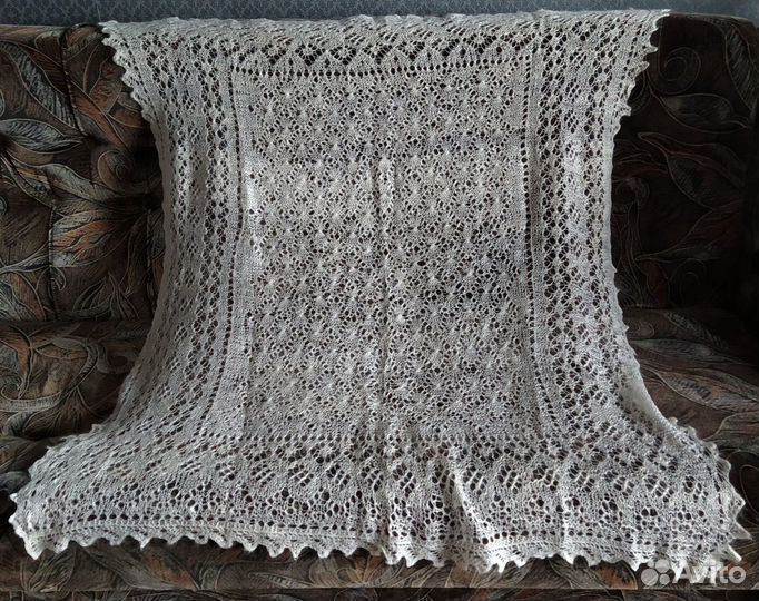 Пуховой платок-паутинка, Пуховый шарф-паутинка