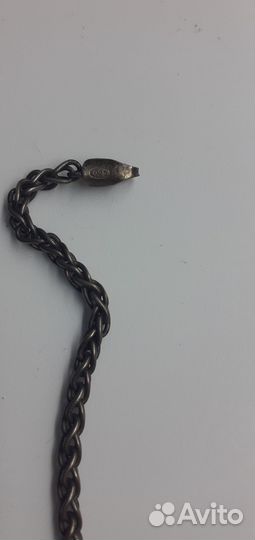 Серебряная цепочка для карманных часов