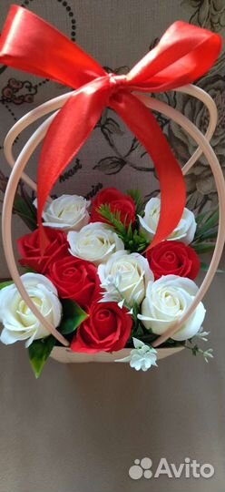 Букет роз из мыла