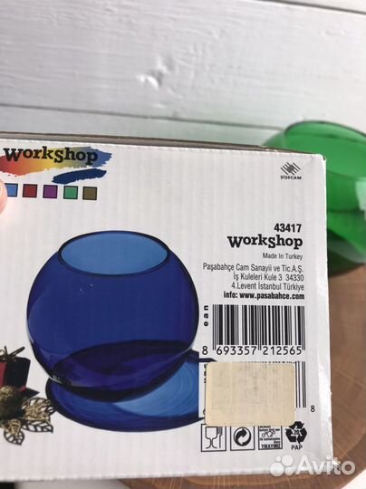 Ваза цветное стекло