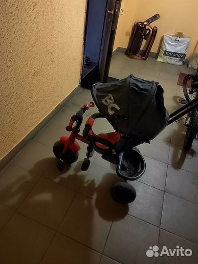 Велосипед коляска с ручкой