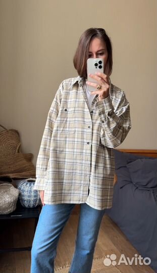 Винтажная рубашка в клетку Steve Ketell фланель