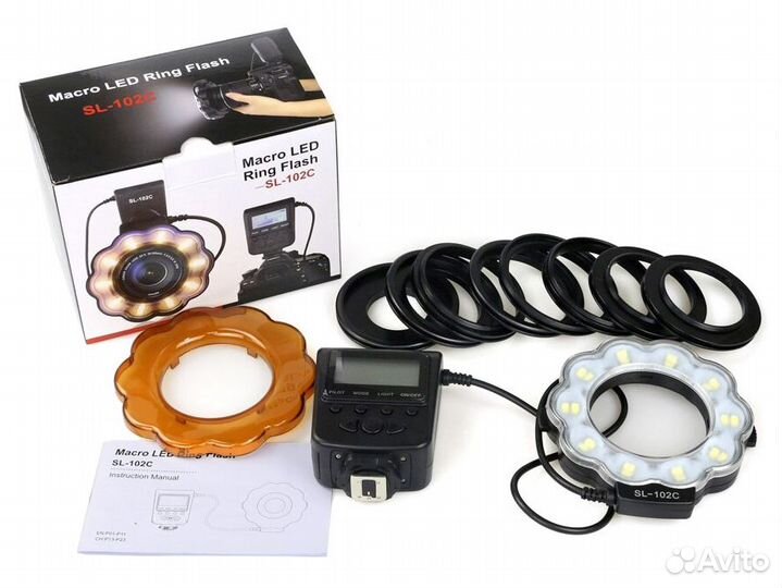 Кольцевые LED макро вспышки SL-102C (новые)