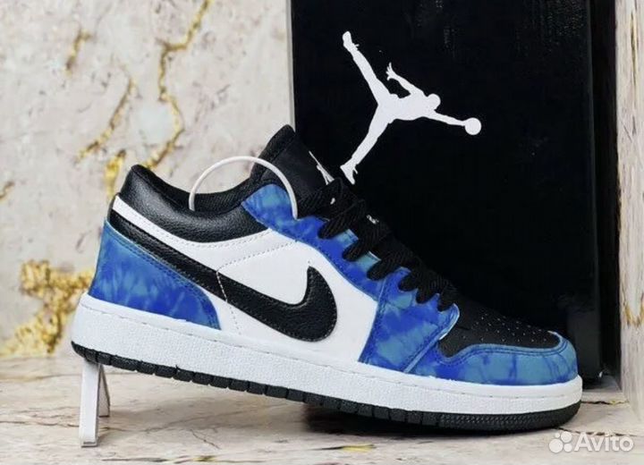 Кроссовки Nike air jordan 1 low tie dye