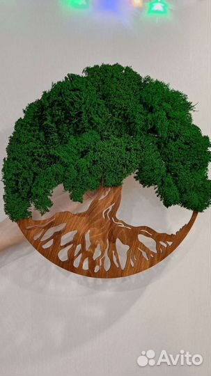 Стабилизированный мох панно Дерево жизни