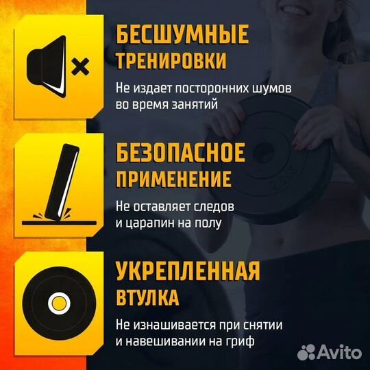 Диск profigym композитный для гантелей 1,25 кг