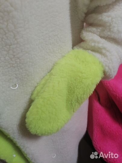 Варежки из натуральной стриженой шерсти