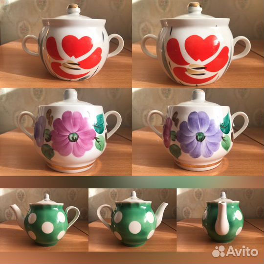 Посуда ссср. Чайник и сахарницы