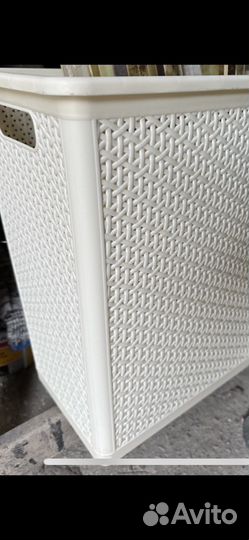 Корзина плетеная 35 л.с крышкой для белья