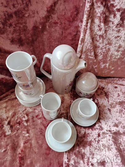 Посуда фарфор: Сервиз, чашки, блюдца, тарелка