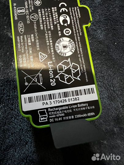 Аккумулятор для работа пылесоса IRobot