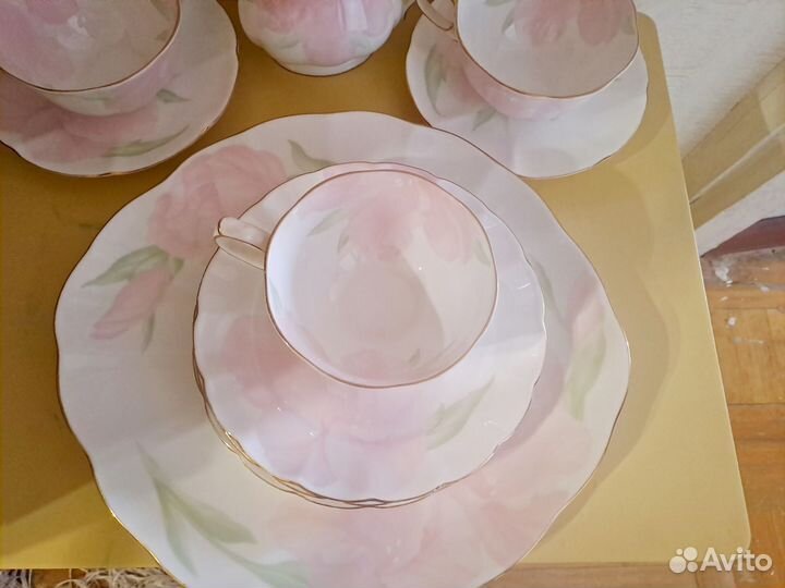 Чайный сервиз,изысканный костяной фарфор