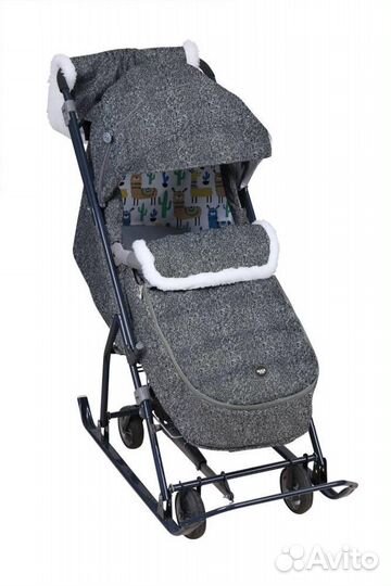 Санки коляска комбинированная Nika