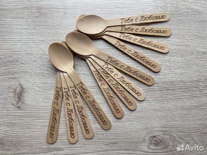 Одноразовая посуда из дерева, лазерная гравировка