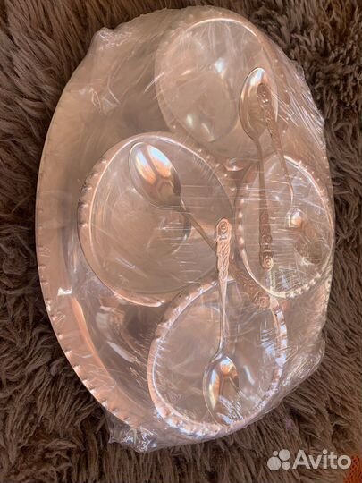 Набор серебрянных креманок из Индии