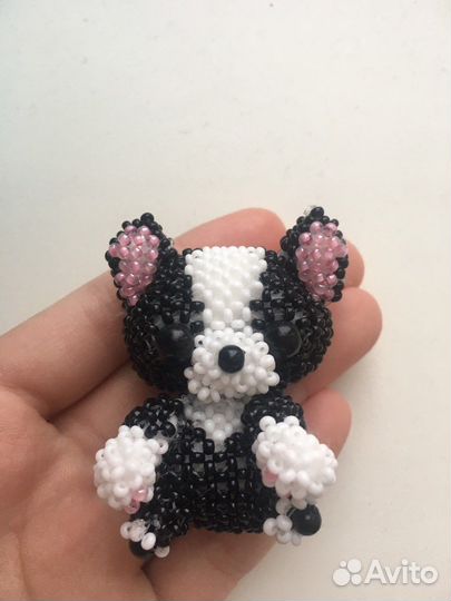 Собака из бисера
