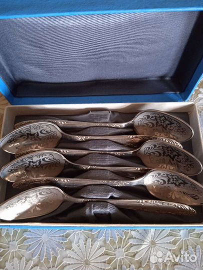 Набор ложек посеребрение в подароч. коробке СССР