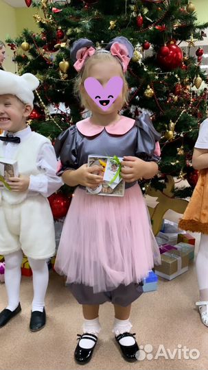 Новогодний костюм мышки для девочки