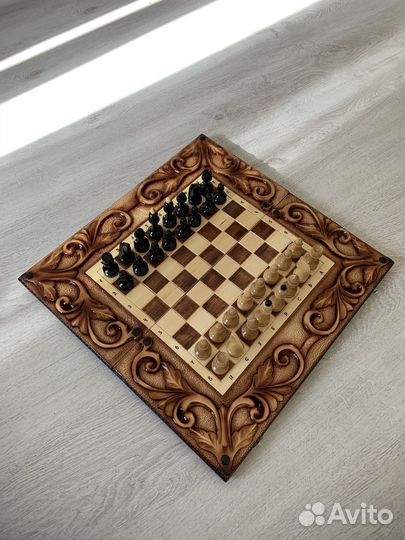 Нарды и шахматы ручной работы