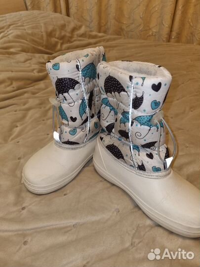 Сапоги дутики на девочку