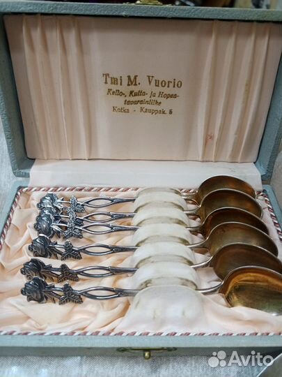 Скандинавское антикварное столовое серебро