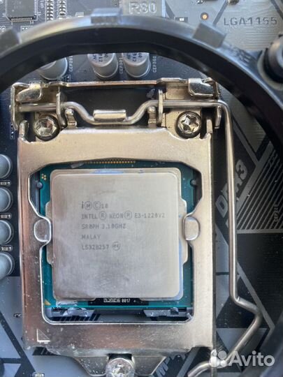 Комплект мат.плата 1155 socket, xeon 1220v2, 16gb