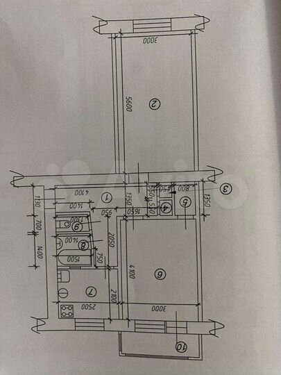 2-к. квартира, 47 м², 3/5 эт.