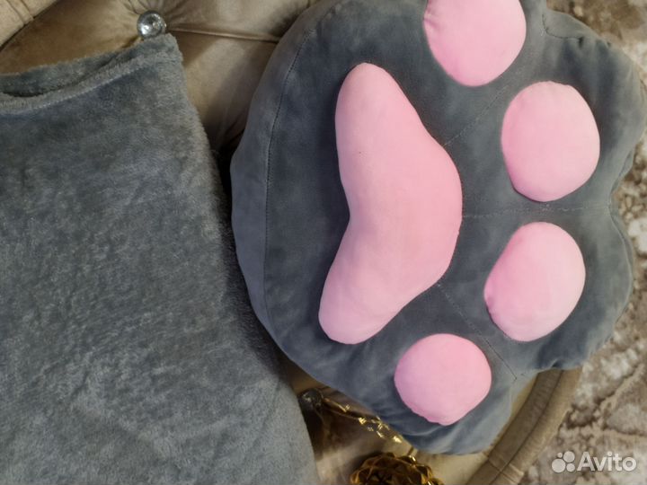 Детская декоративная Подушка - Лапка и Плед