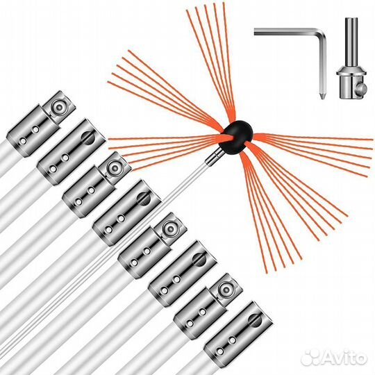 Гибкие штанги для чистки дымохода, вентиляции