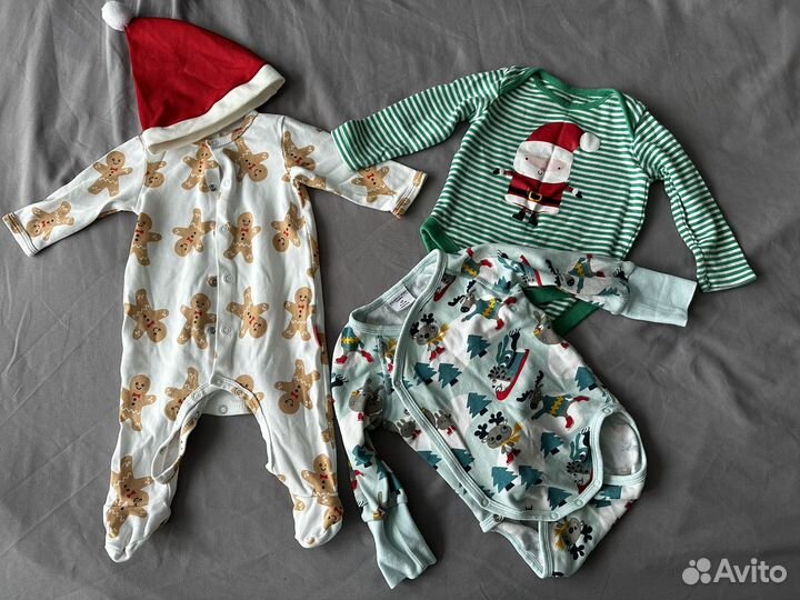 Новогодние боди 68 и 74 размеры