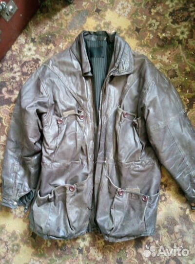 Кожаная куртка мужская из 90х гг