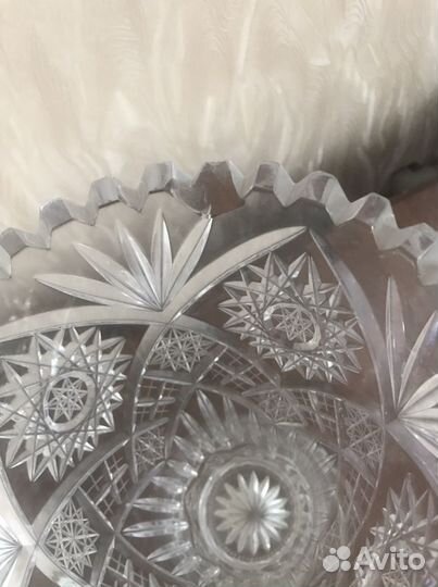 Ваза для цветов СССР хрустальная