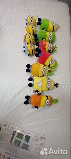 Коллекция игрушек овощи фрукты миньоны