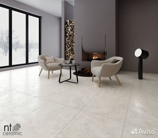 Керамогранит Travertine Bianco 60 x 60 Матовый