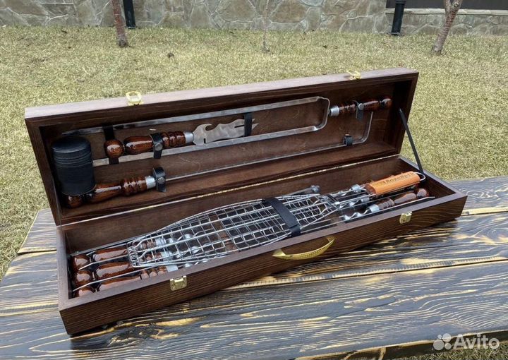 Набop шампуров в кейсe