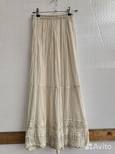 Юбка бохо кружево батист
