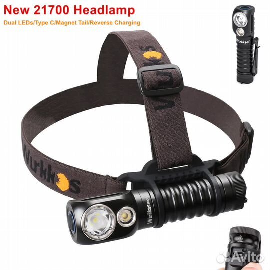 Налобный фонарь Wurkkos HD20 Black новый