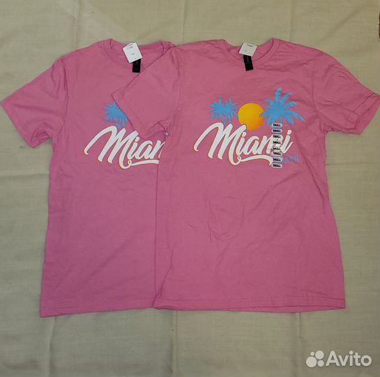 3 новые футболки Miami р. S (42)