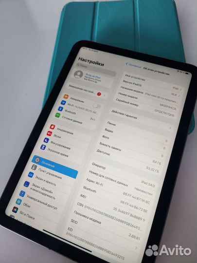 iPad Mini 6, 64 gb, с симкартой