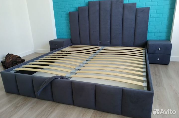 Кровать с мягким изголовьем от производителя