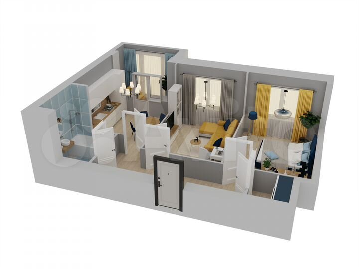 2-к. квартира, 55,6 м², 8/10 эт.